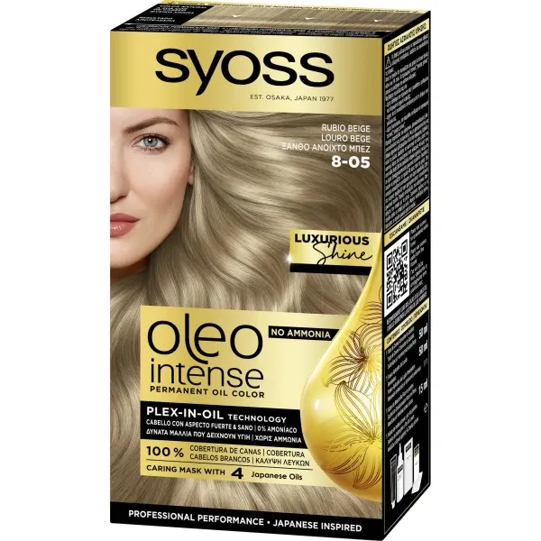Syoss Oleo Intense Βαφή Μαλλιών Ξανθό Ανοιχτό