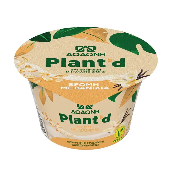 ΔΩΔΩΝΗ Plant'd Επιδόρπιο Φυτικό Βρώμης με Βανίλια 150gr