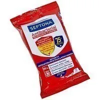 Septona Υγρά Αντιβακτηριδιακά Μαντηλάκια 75% Ethanol 15τεμ