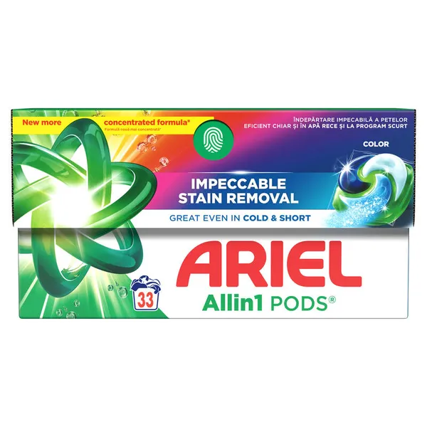 Allin1 Pods Κάψουλες Πλυντηρίου Ρούχων Color 33τεμ.