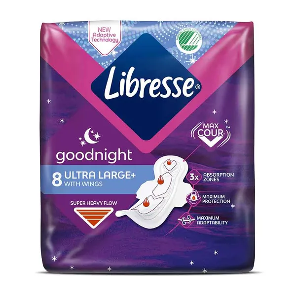 Libresse Σερβιέτες Ultra Large Goodnight 8τεμ.