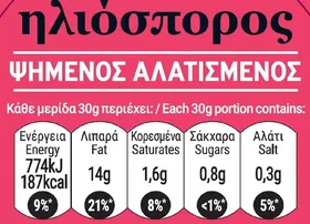 Ηλιόσπορος αλατισμένος / ανάλατος
