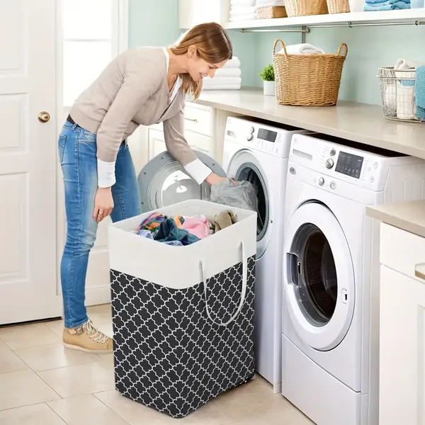 Καλάθι πλυντηρίου αναδιπλούμενο με χερούλια