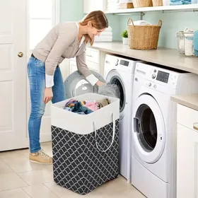 Καλάθι πλυντηρίου αναδιπλούμενο με χερούλια