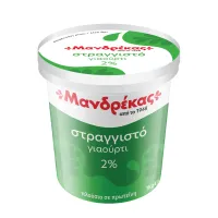 Γιαούρτι αγελάδος στραγγιστό 2% λιπαρά Μανδρέκας 1 kg