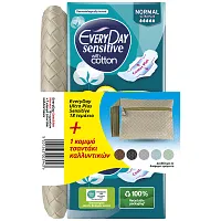 Everyday Σερβιέτες Sensitive Ultra Plus Normal 18 τεμ. + Tσαντάκι Δώρο
