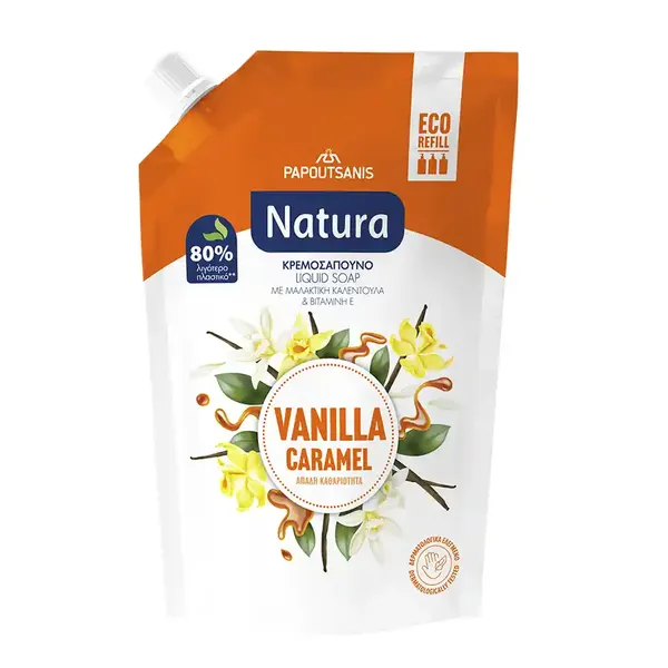 Papoutsanis Natura Κρεμοσάπουνο Vanilla Caramel Ανταλλακτικό 750ml.