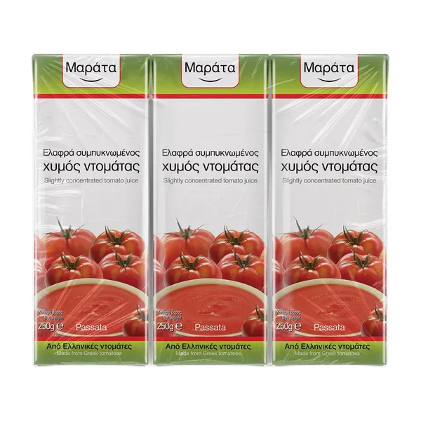 ΜΑΡΑΤΑ Χυμός Ντομάτας Ελαφρά Συμπυκνωμένος 3x250g