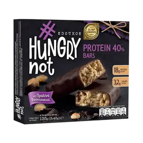 HUNGRY NOT Protein 40% Μπάρες με Πραλίνα Φουντουκιού