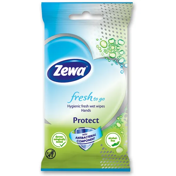 ZEWA Αντιβακτηριδιακά Μαντηλάκια Fresh To Go 10 Τεμάχια
