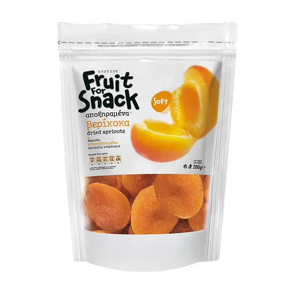 FRUIT FOR SNACK Soft Βερίκοκα Αποξηραμένα μερικώς επανυδατωμένα 200g