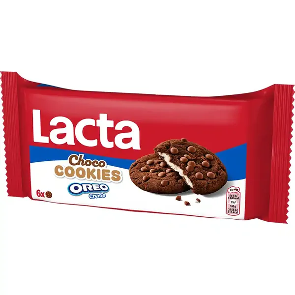 Lacta Μπισκότα Cookies Με Γέμιση Oreo Κρέμα Βανίλια 156γρ.