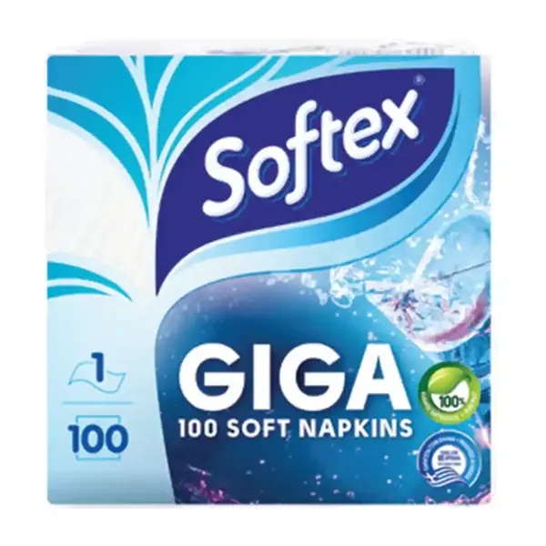 Softex Giga Χαρτοπετσέτες 100 Φύλλα 0,153kg