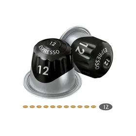 ESPRESSO RISTRETTO Int. 11, DECAFFEINATO Int. 9 Aluminium Capsules