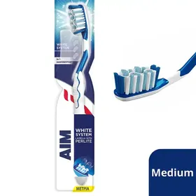 Aim White System Οδοντόβουρτσα Μέτρια 1 τεμ.