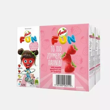 Amita φρουτοποτό παιδικό fun φραουμίτα 6 x 250ml