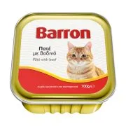 BARRON Υγρή Τροφή Γάτας Πατέ με Βοδινό 100g