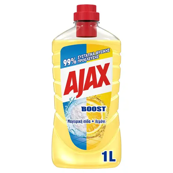 Ajax Boost Μαγειρική Σόδα και Λεμόνι Καθαριστικό Πατώματος 1000ml