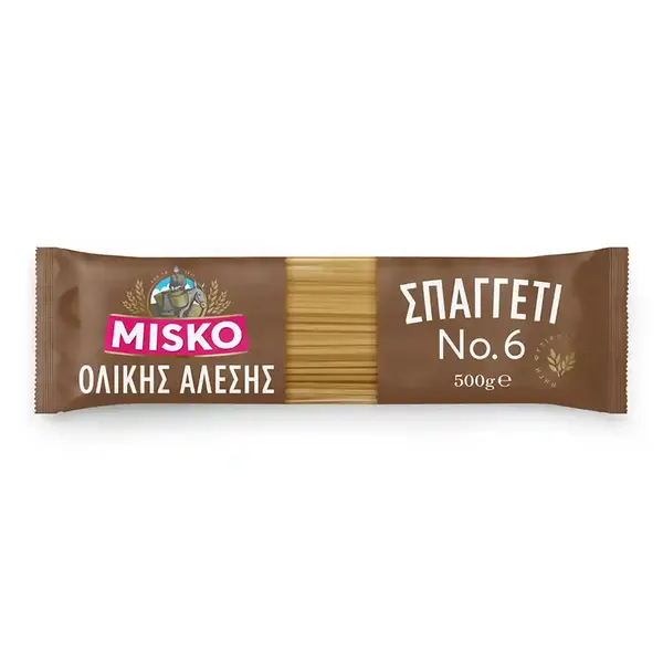 MISKO Σπαγγέτι Ολικής Άλεσης No6 500gr
