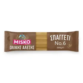 MISKO Μακαρόνια Σπαγγέτι Ολικής Άλεσης Νο6 500g
