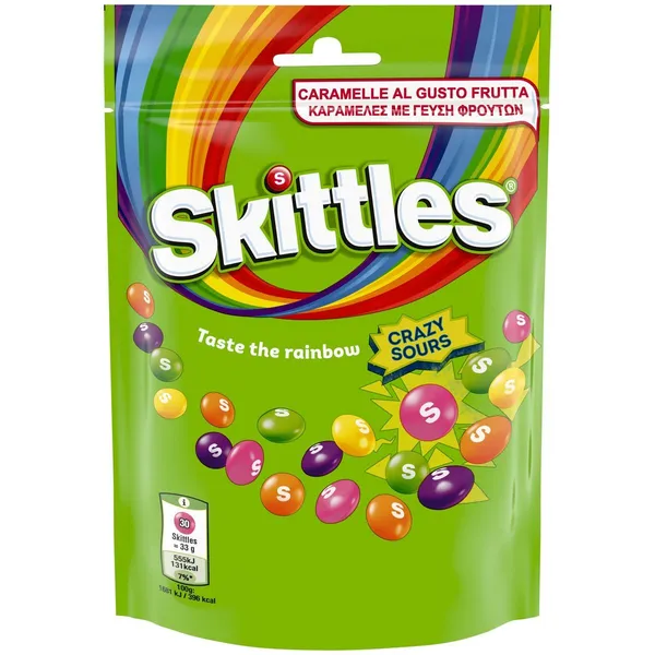 Καραμέλες SKITTLES crazy ń fruits 136gr ΜΕ ΕΚΠΤΩΣΗ 25%