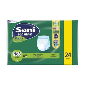 SANI Sensitive Pants Εσώρουχα Ακράτειας Νο3 Large 24τεμ
