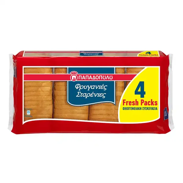 ΠΑΠΑΔΟΠΟΥΛΟΥ Φρυγανιές Σταρένιες Vegan 4x127,5g