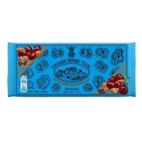 σοκολάτα υγείας με αμύγδαλο & βύσσινο ή αμυγδάλου ή κλασική 100γρ.