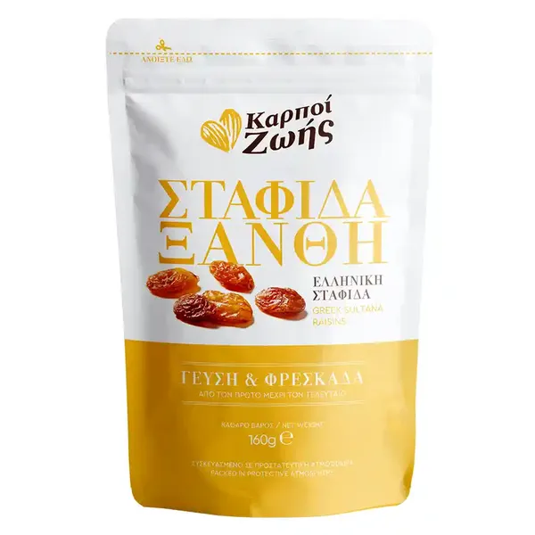 Καρποί Ζωής Σταφίδα Ξανθή Ελληνική 160γρ.