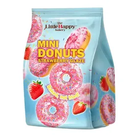 The Little Happy Bakery Donuts Φράουλα Μίνι 200γρ.