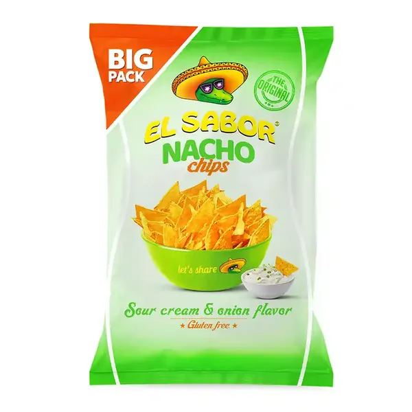El Sabor Nacho Τσιπς Sour Cream & Onion Χωρίς Γλουτένη 180γρ.