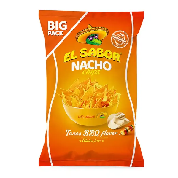 El Sabor Nacho Τσιπς Texas Barbeque Χωρίς Γλουτένη 180γρ.