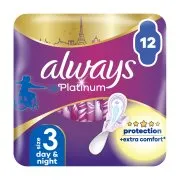 ALWAYS Platinum Σερβιέτες No3 Day & Night 12τεμ