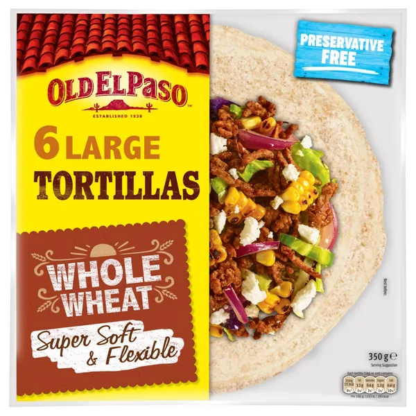 tortillas ολικής άλεσης 350g