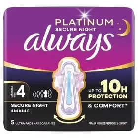 Always Platinum Σερβιέτες Secure Night (Μέγεθος 4) 5 Σερβιέτες