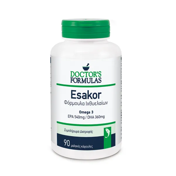 DOCTORS FORMULAS Συμπλήρωμα διατροφής ιχθυελαίων Ω3 (Esakor) 90 ταμπλέτες