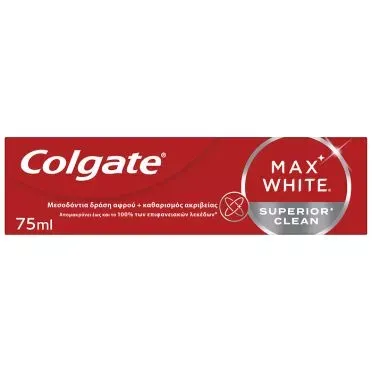 Colgate Max White Superior Clean Οδοντόκρεμα 75ml