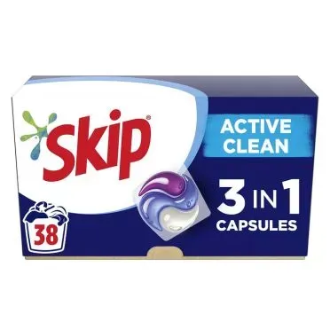 Skip Κάψουλες Απορρυπαντικό Πλυντηρίου Ρούχων Ultimate Active Clean 38 ΜΕΖ