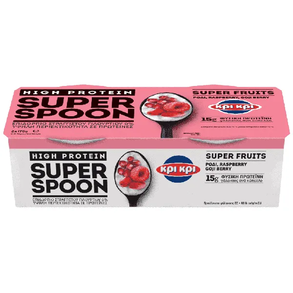 KRI KRI SUPERSPOON SUPER FOODS Επιδόρπιο Γιαουρτιού Με Γεύση Gojiberry, BlueBerry