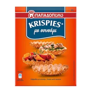 ΠΑΠΑΔΟΠΟΥΛΟΥ Krispies Παξιμάδια με Σουσάμι Vegan 200g