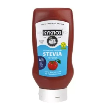 KYKNOS ΚΕΤΣΑΠ ΜΕ ΣΤΕΒΙΑ ΣΕ ΠΛΑΣΤΙΚΗ ΦΙΑΛΗ TOP DOWN 540g/499ml