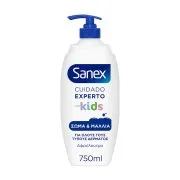 SANEX Cuidado Experto Kids Αφρόλουτρο για Σώμα & Μαλλιά Vegan 750ml