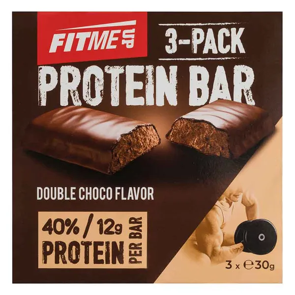 Μπάρες πρωτεΐνης FIT ME UP double chocolate 3X30γρ.
