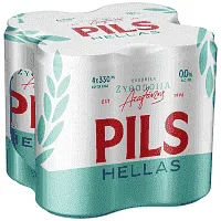Pils Hellas Μπίρα 0,0% Χωρίς Αλκοόλ 4x330ml.