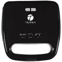 Τerra Τοστιέρα 2 Θέσεων Μαύρη 750W 1 τεμ.