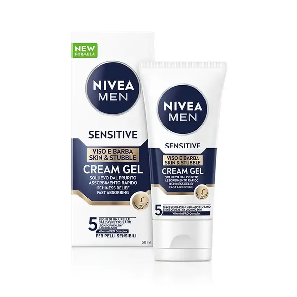 Nivea Men Sensitive Κρέμα Gel Για Πρόσωπο & Κοντά Γένια 50ml.