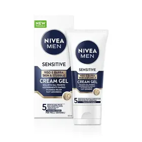 Nivea Men Sensitive Κρέμα Gel Για Πρόσωπο & Κοντά Γένια 50ml.