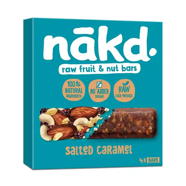 Nakd Μπάρες Salted Caramel Mε Φρούτα & Ξηρούς Καρπούς 4x35γρ.