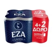 EZA Lager μπύρα κουτί 330ml 4+2 ΔΩΡΟ