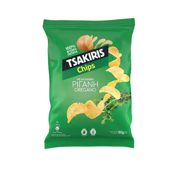 ΤΣΑΚΙΡΗΣ Τσιπς Ρίγανη 90 gr
